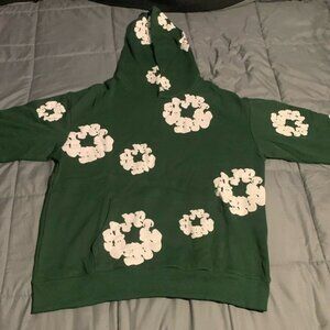 Denim Tears ‘The Cotton Wreath’ Sweatshirt Green Hoodie Men’s Large